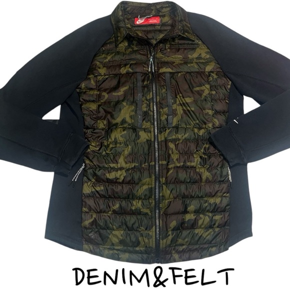 Nike Men’s Nike Tech Fleece Aeroloft Men's Camo Jacket | EUC!! PRELOVED!!🤎💚🖤 - Picture 7 of 13